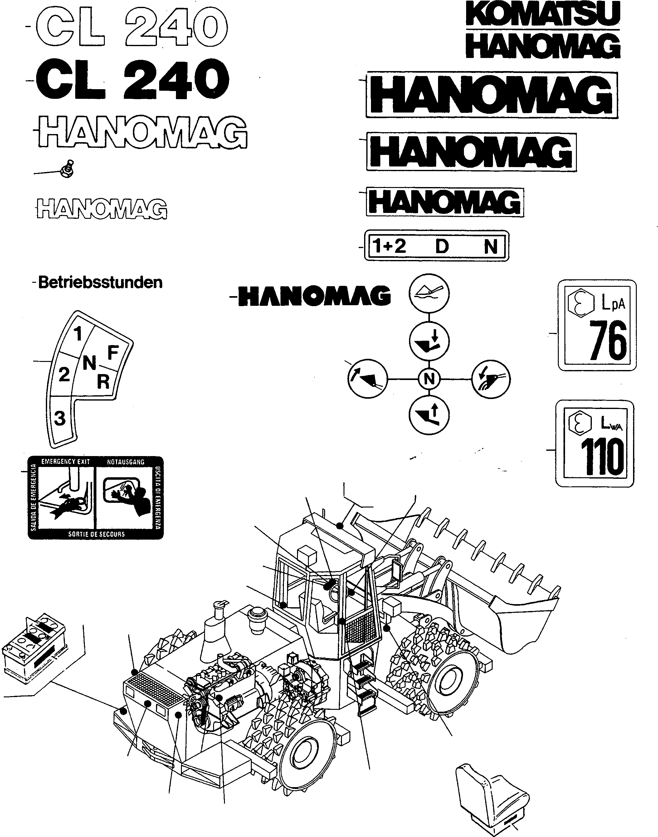 NOTE PLATE 5014272M1 KOMATSU