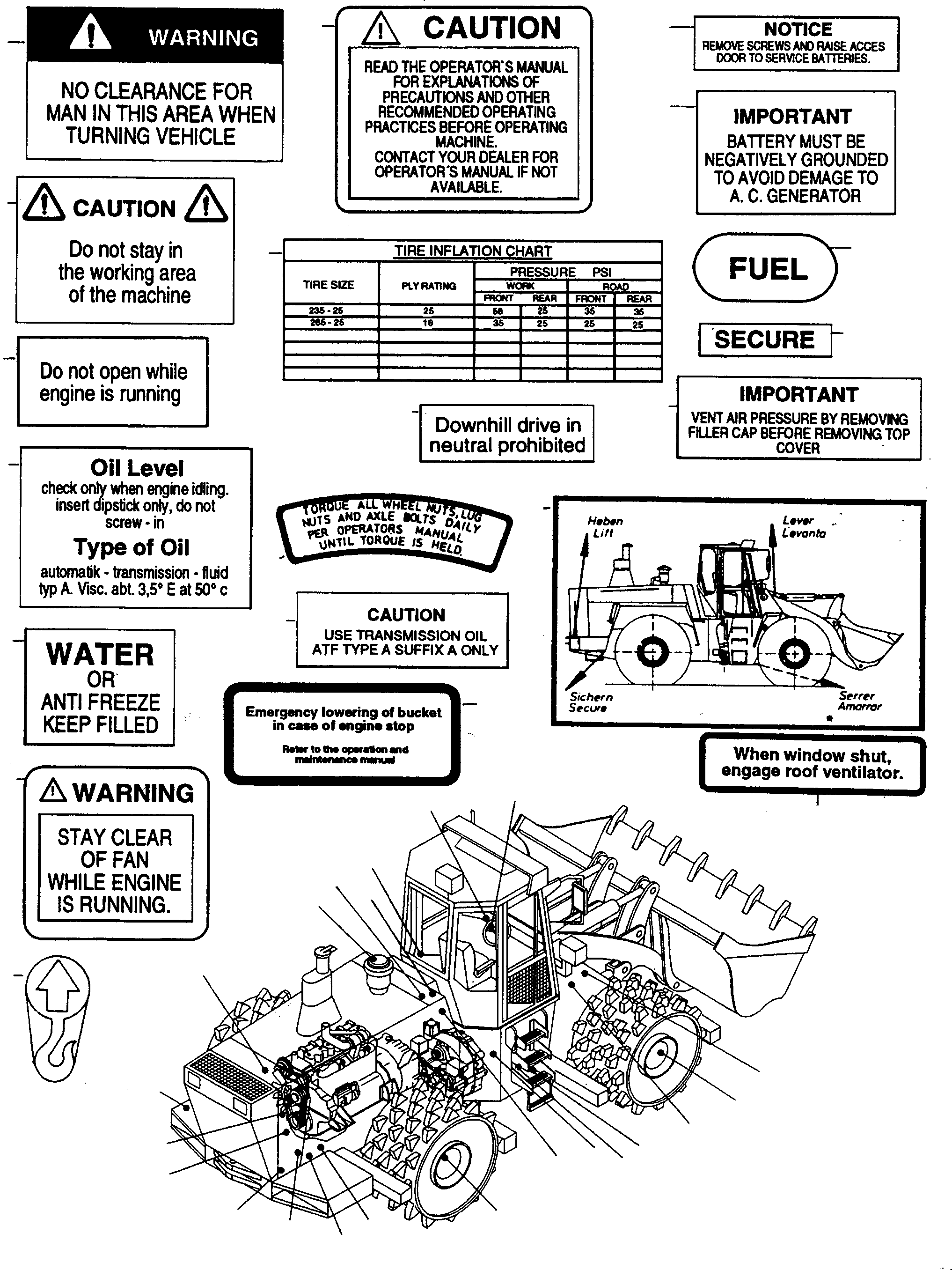 NOTE PLATE 4246514M1 KOMATSU
