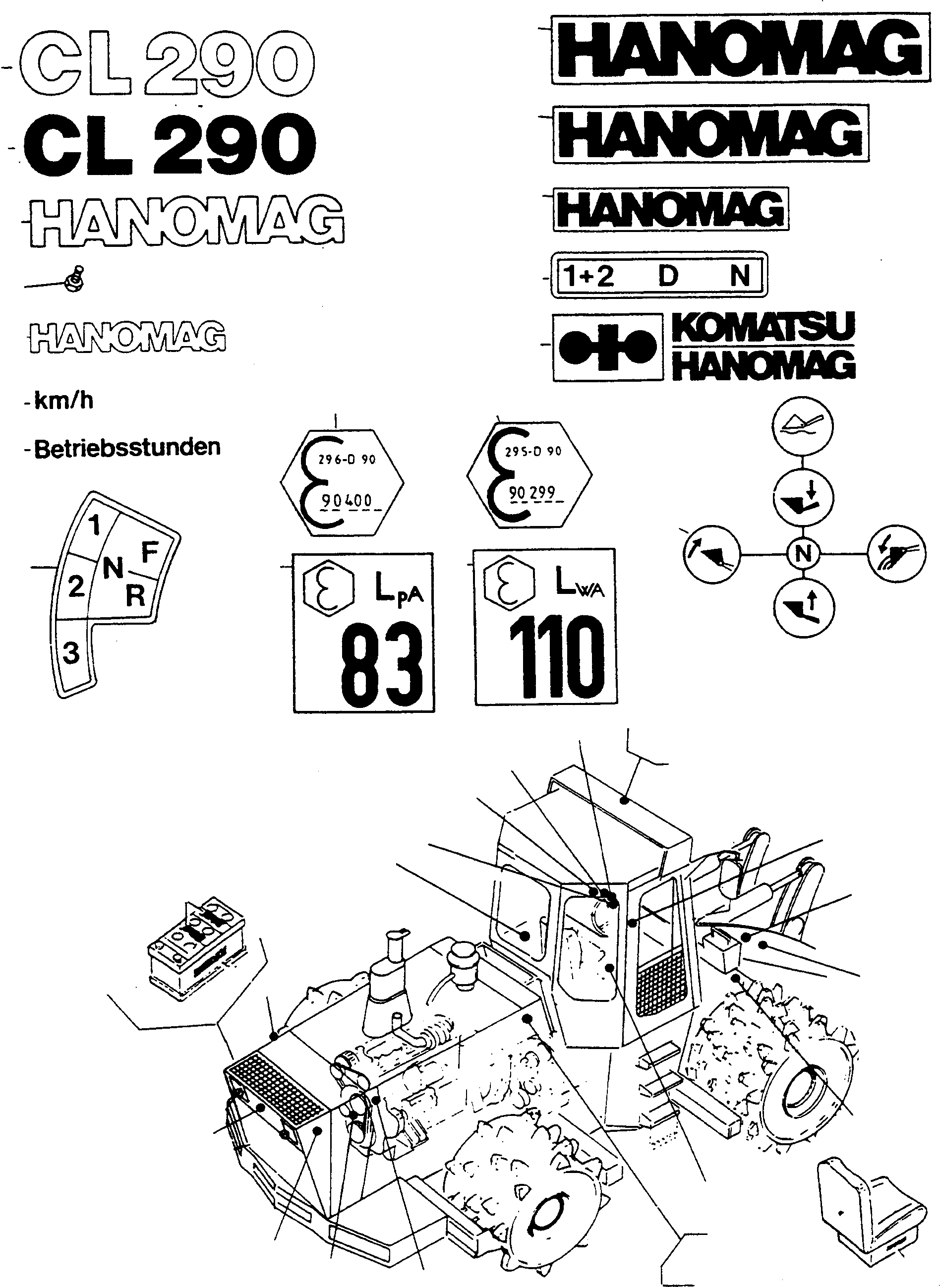 NOTE PLATE 4005340M1 KOMATSU