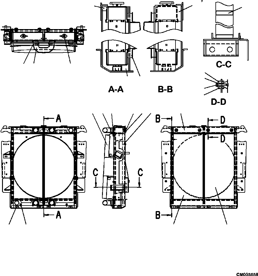 PACKING, L.H. 560-03-21370 KOMATSU