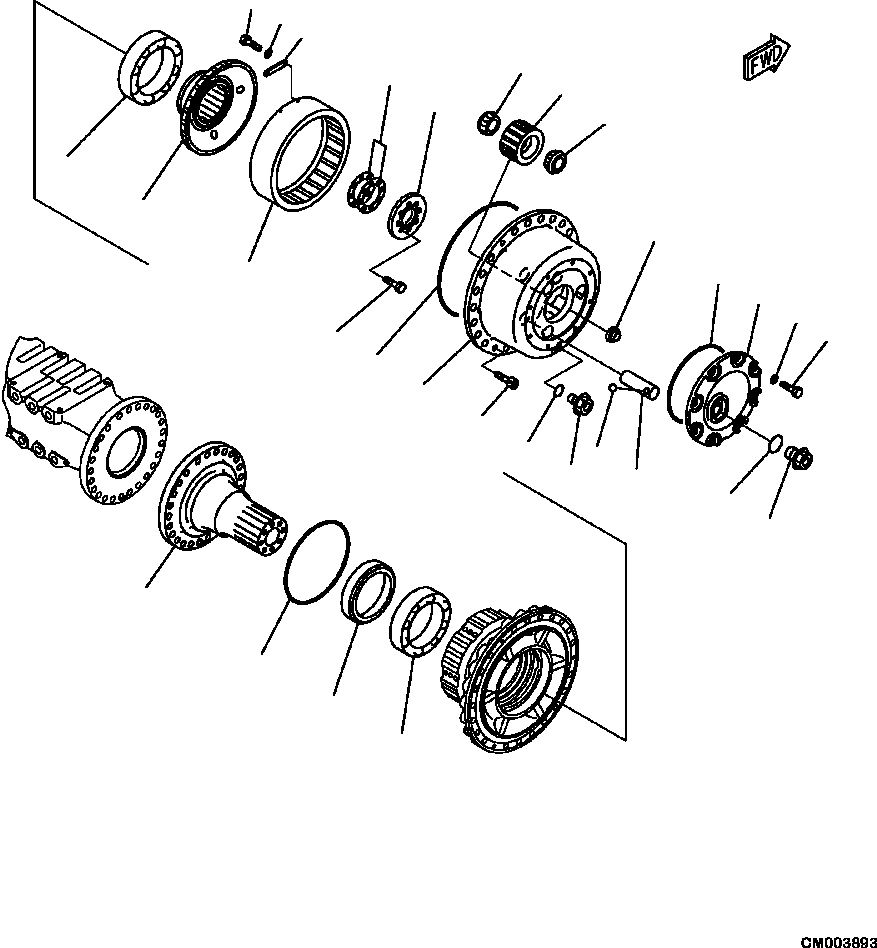 Final Drive Assembly, R.H. 56C-23-24052 KOMATSU