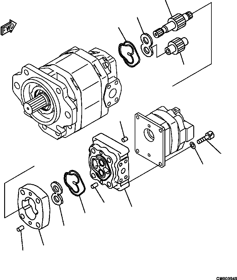 Шестерня ведущая 705-40-24840 KOMATSU