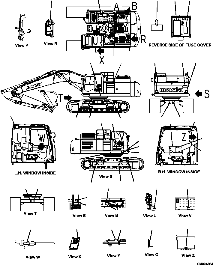 Табличка 09601-10042 KOMATSU