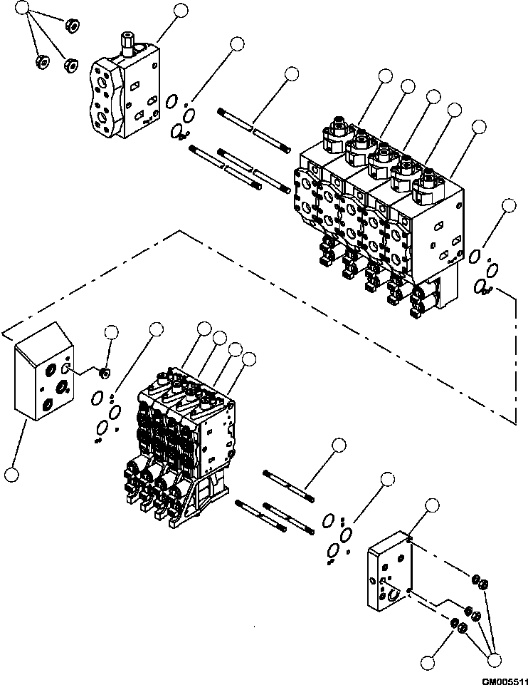 VALVE ASSEMBLY, MAIN CONTROL 4A1-60-10380 KOMATSU