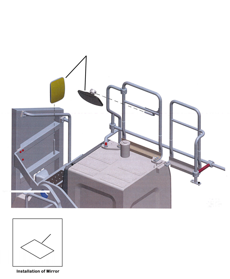 MIRROR INSTRUCTION 207-98-41120 KOMATSU