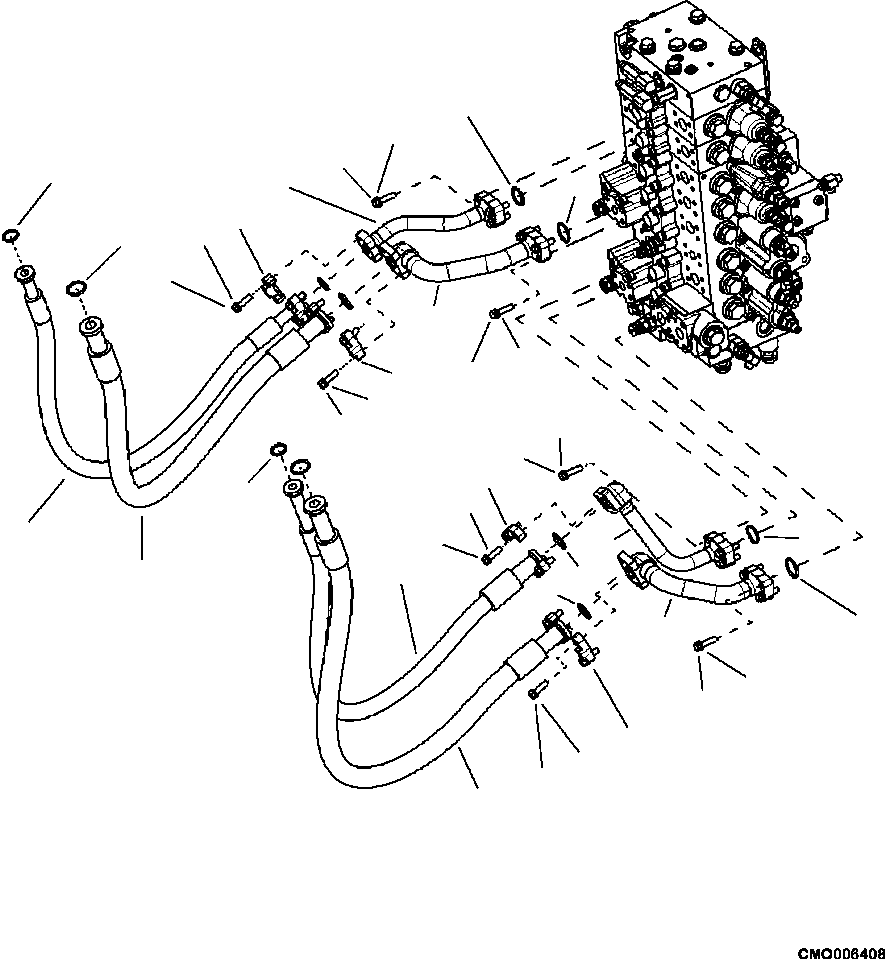 Шланг 2A6-62-A1380 KOMATSU