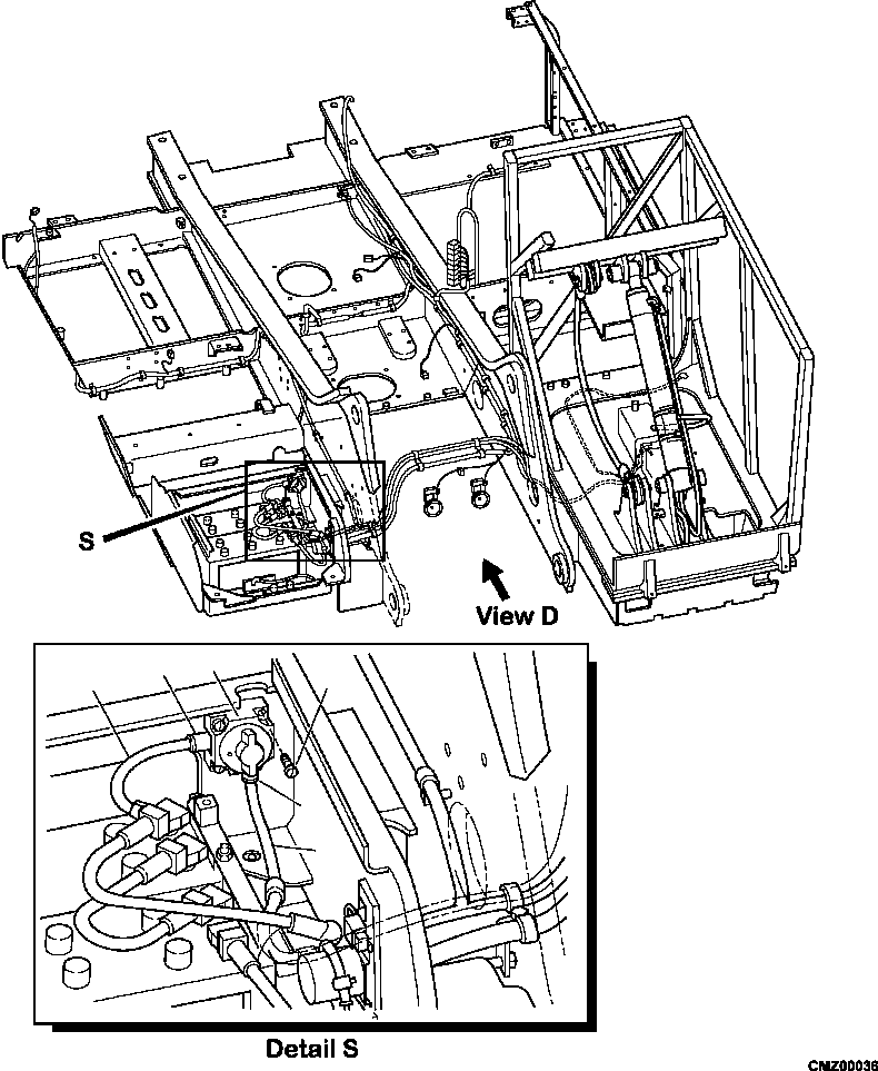 Красный кабель 08028-68045 KOMATSU