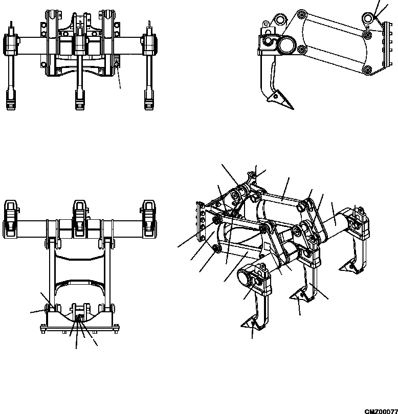 Cushion(Delivery Piping,Without Power Angle Power Tilt Blade) (07095-00420) KOMATSU