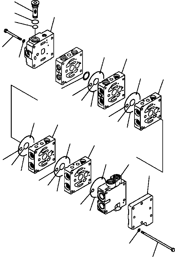 VALVE ASSEMBLY, 5-SPOOL 723-15-13101 KOMATSU