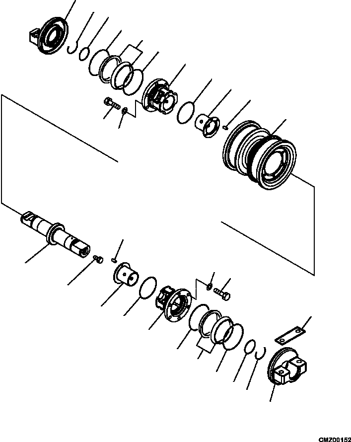 Track Roller Assembly, Double Flange 12Y-30-00032 KOMATSU