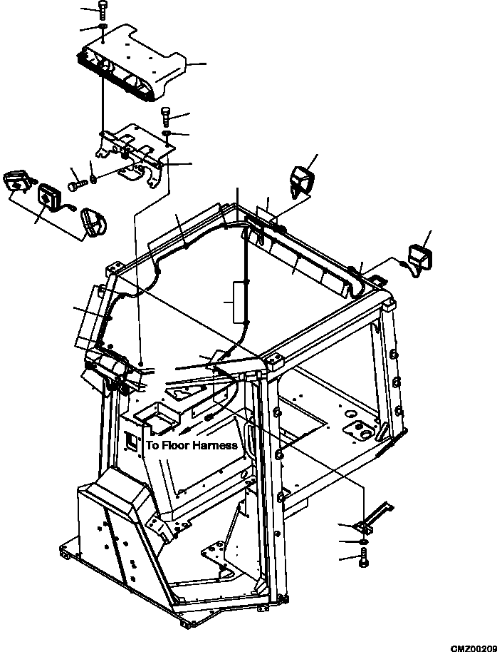 HARNESS, WIRING - WORK LAMPS 12Y-06-12112 KOMATSU