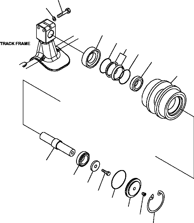 Carrier Roller Assembly 12Y-30-01040 KOMATSU