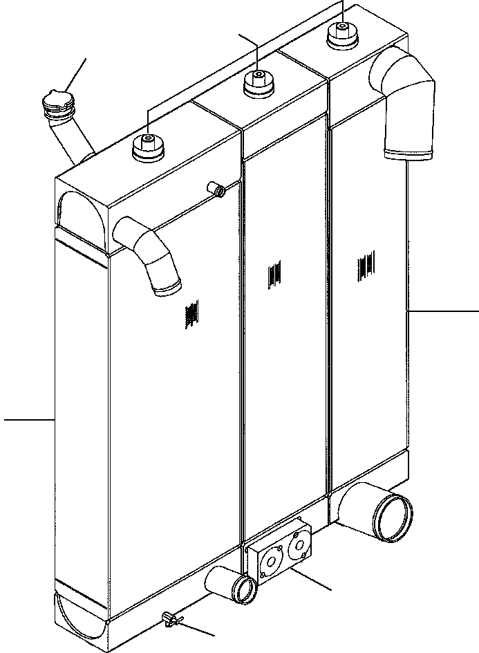 COOLER ASSEMBLY, OIL 12Y-03-12680 KOMATSU