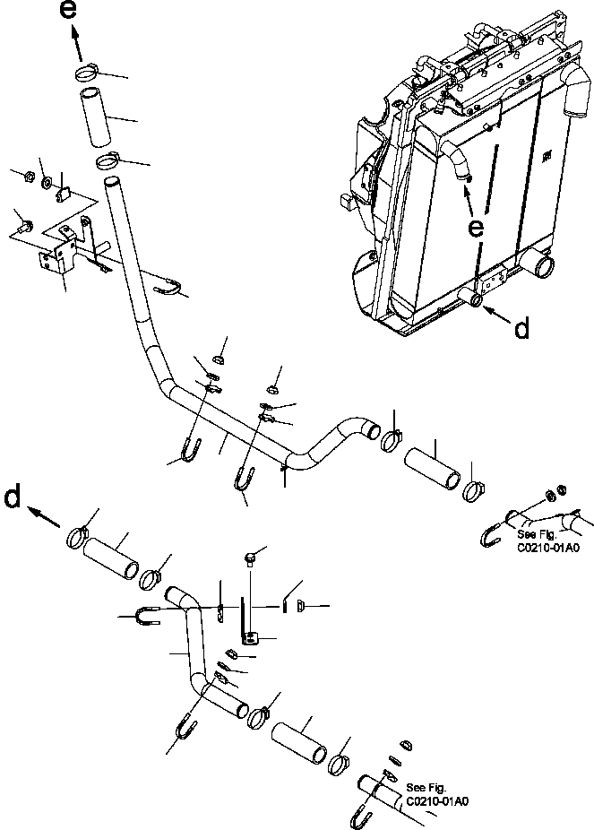 PIPE, INLET LINE 12Y-03-11641 KOMATSU