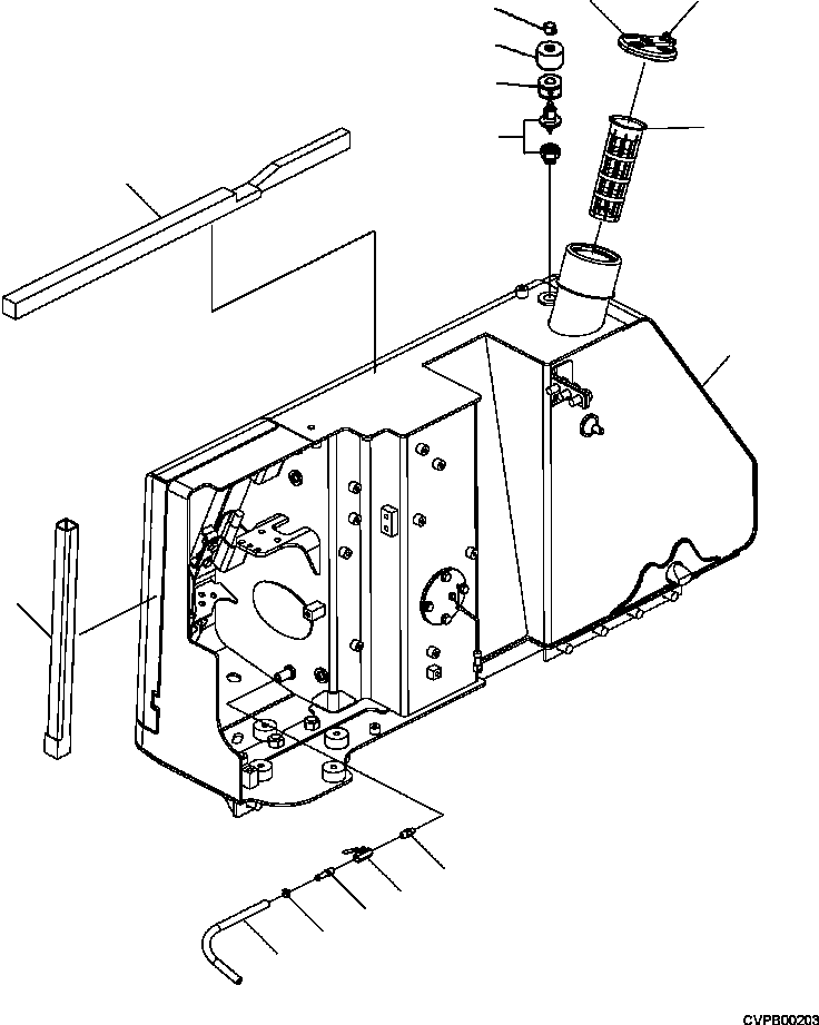Бак топливный 12Y-04-11119 KOMATSU