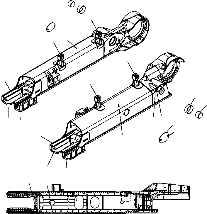 FRAME, L.H. TRACK 12Y-30-12115 KOMATSU