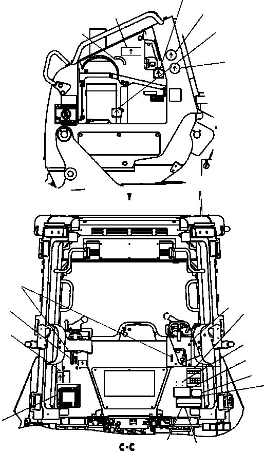 табличка предупреждающая ROPS/FOPS 09620-A2011 KOMATSU