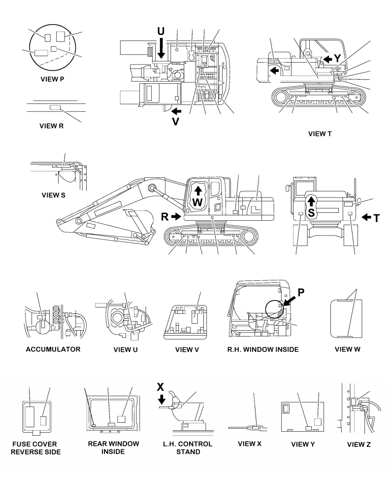 DECAL, MACHINE MODEL MARK 206-00-A1830 KOMATSU