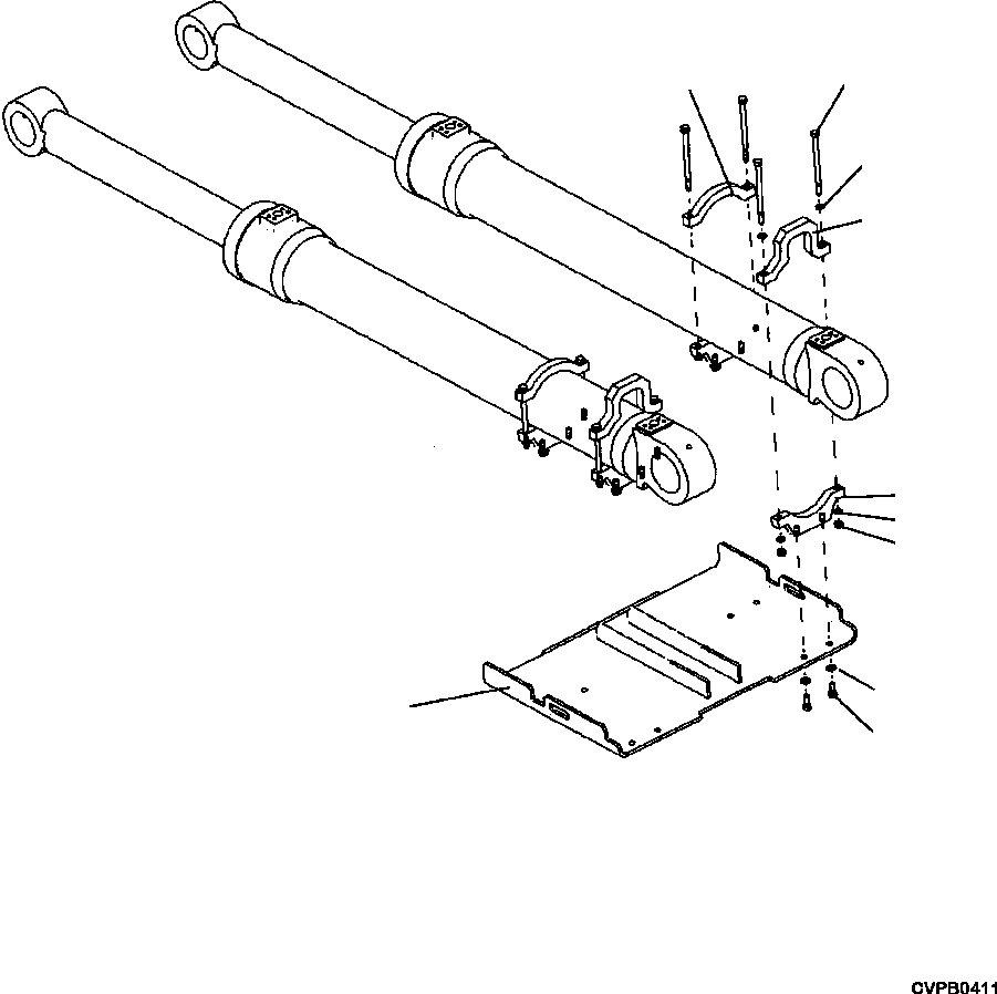 PLATE, BOOM CYLINDER GUARD 206-958-1192 KOMATSU