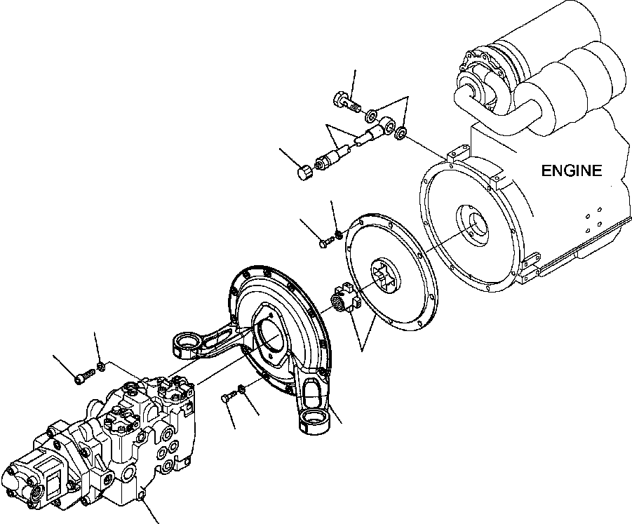 Передняя крышка 37C-01-18410 KOMATSU
