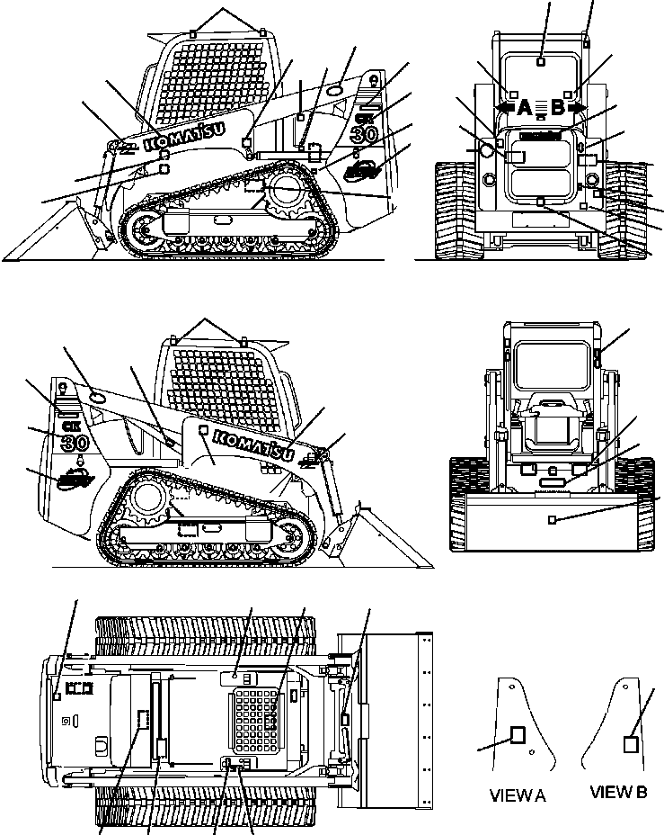 OPERATION SYMBOLS - ALL OTHERS 37A-98-A1251 KOMATSU