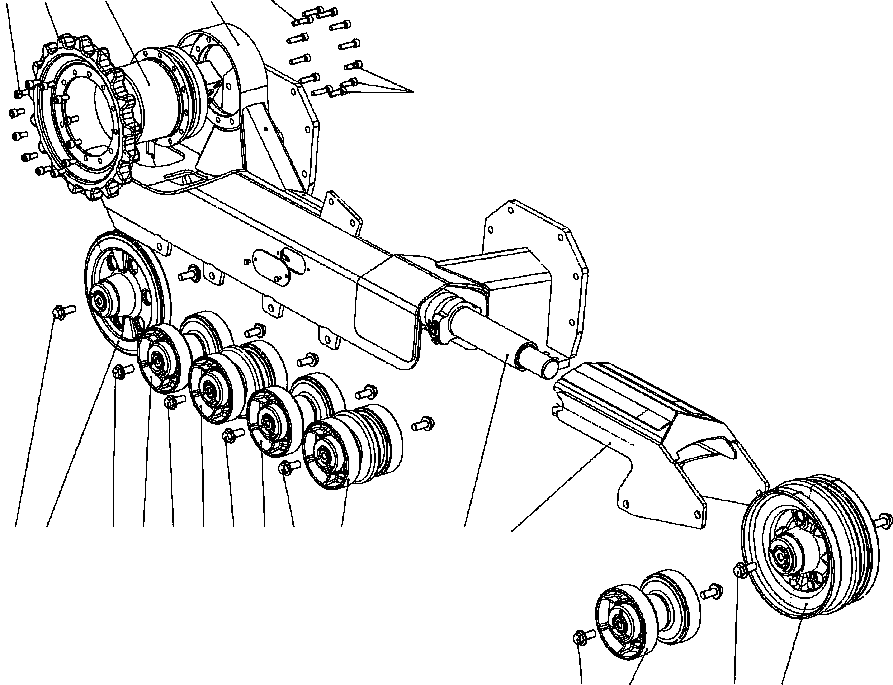 R.H. SHOCK ABSORBER, ASSY. 37C-22-11570 KOMATSU