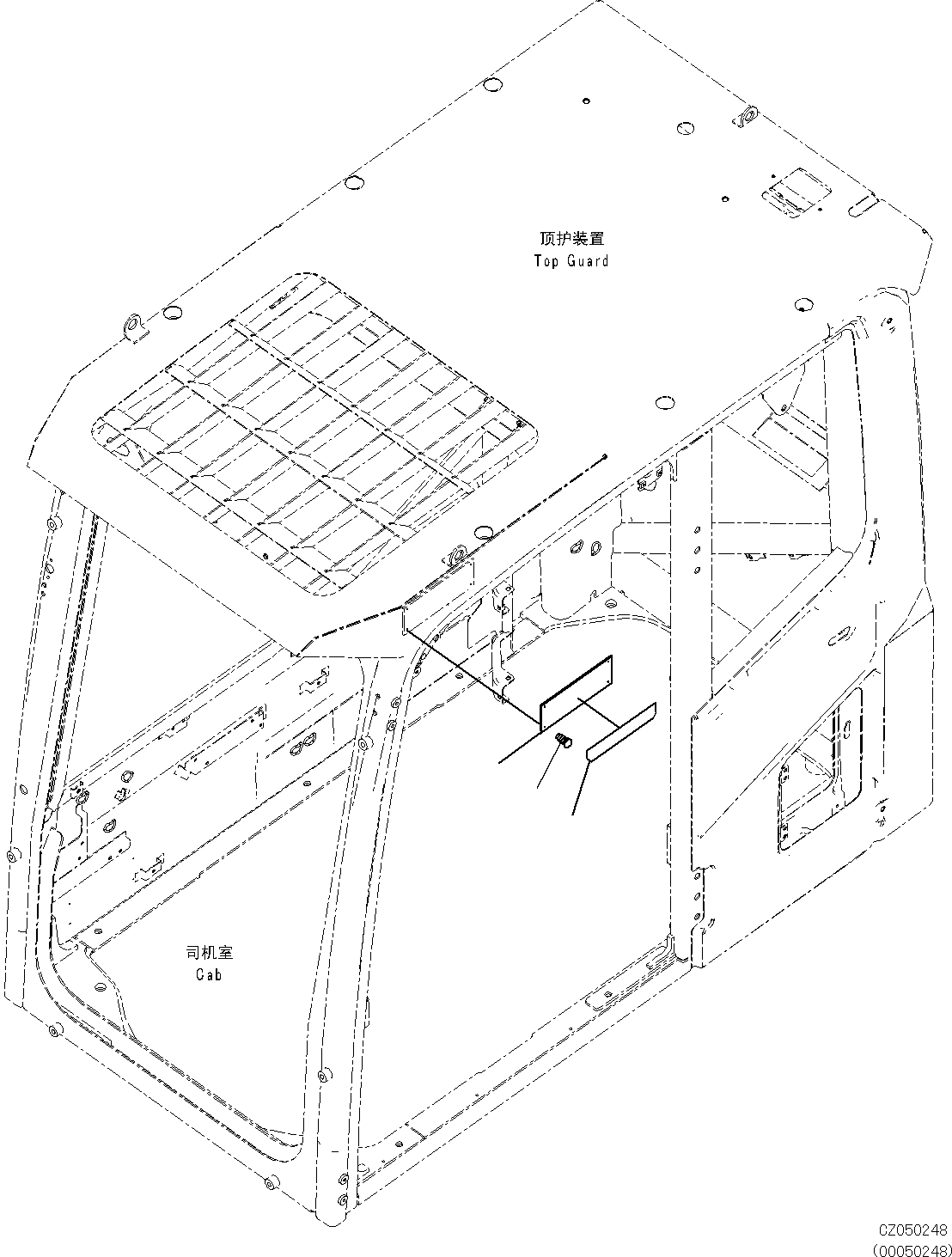 PLATE, NAME, TOP GUARD (LIMITED SUPPLY) 09620-R2711 KOMATSU