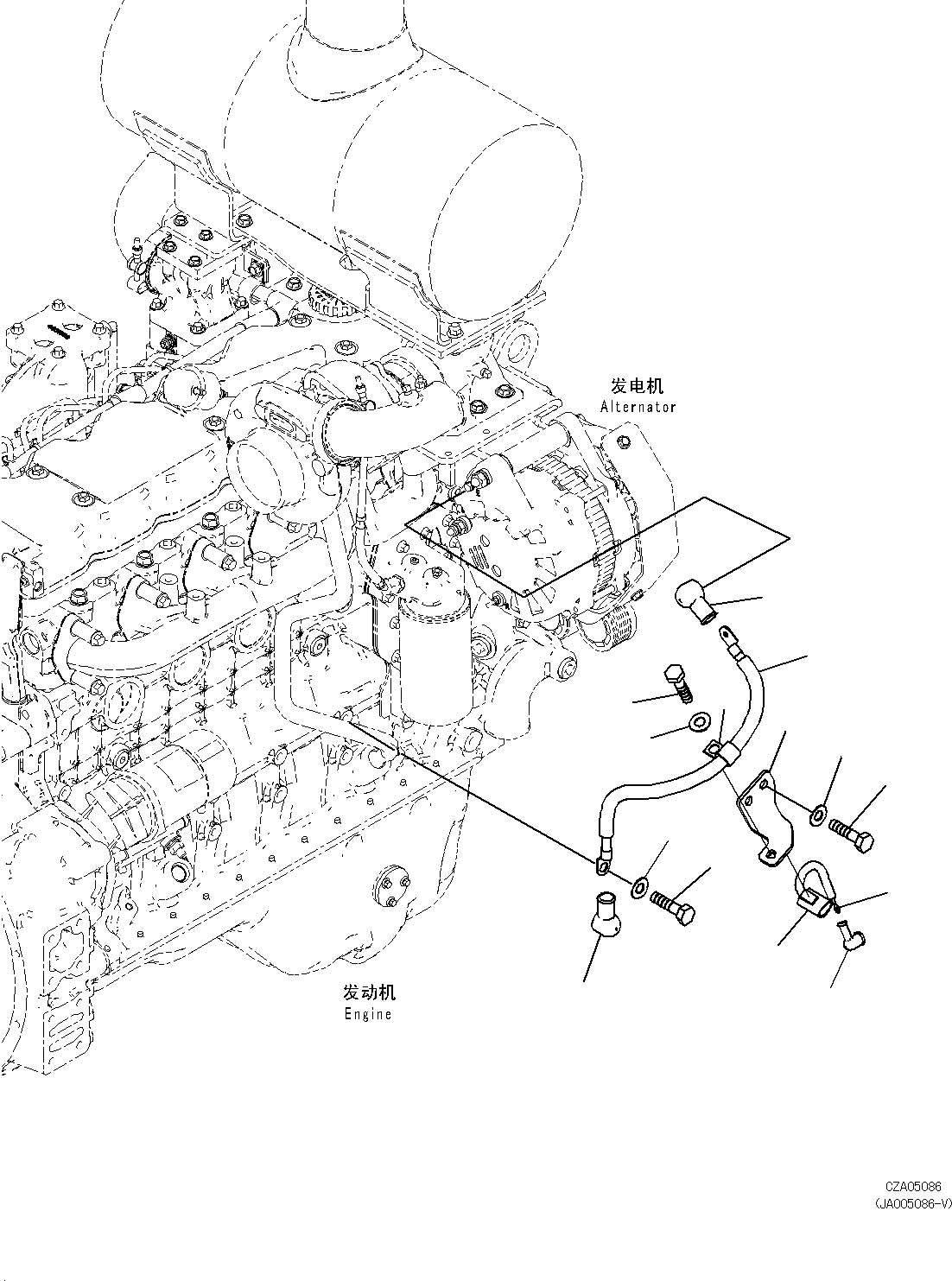 Кабель 423-06-41420 KOMATSU