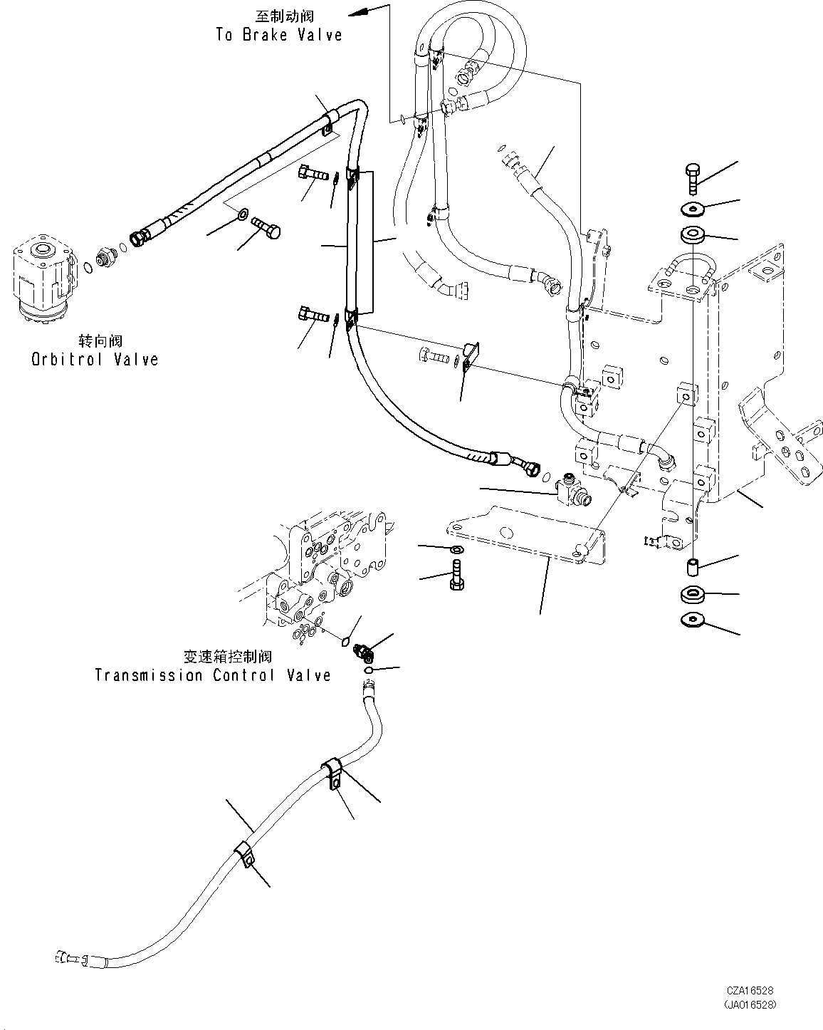 Tee(Brake Control,Accumulator to Charge Valve,For Japan High Pressure Accumulator Regulation) (423-43-47540) KOMATSU