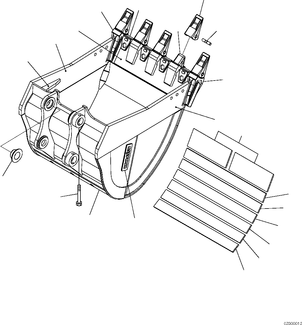 BUCKET G. 77B-934-5B20 KOMATSU