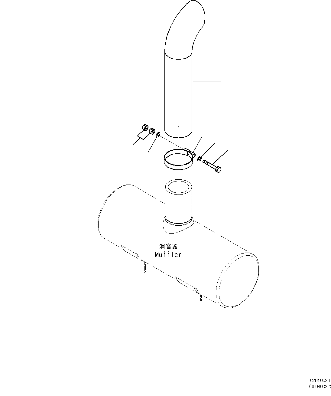EXHAUST BRAKE ASSEMBLY 423-02-D1110 KOMATSU
