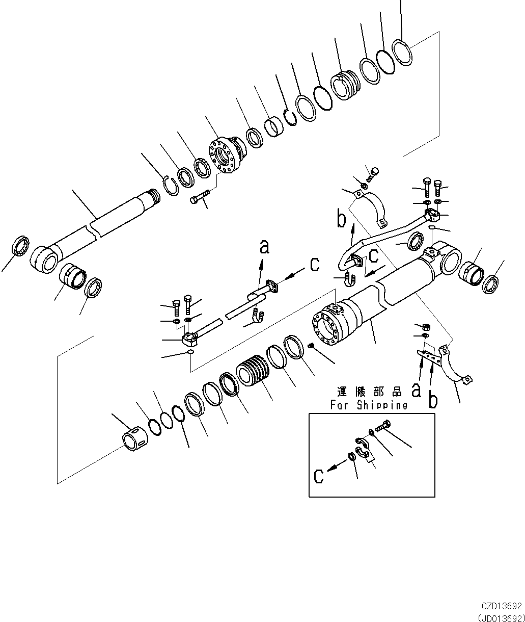 Цилиндр в сборе 707-01-XS891 KOMATSU
