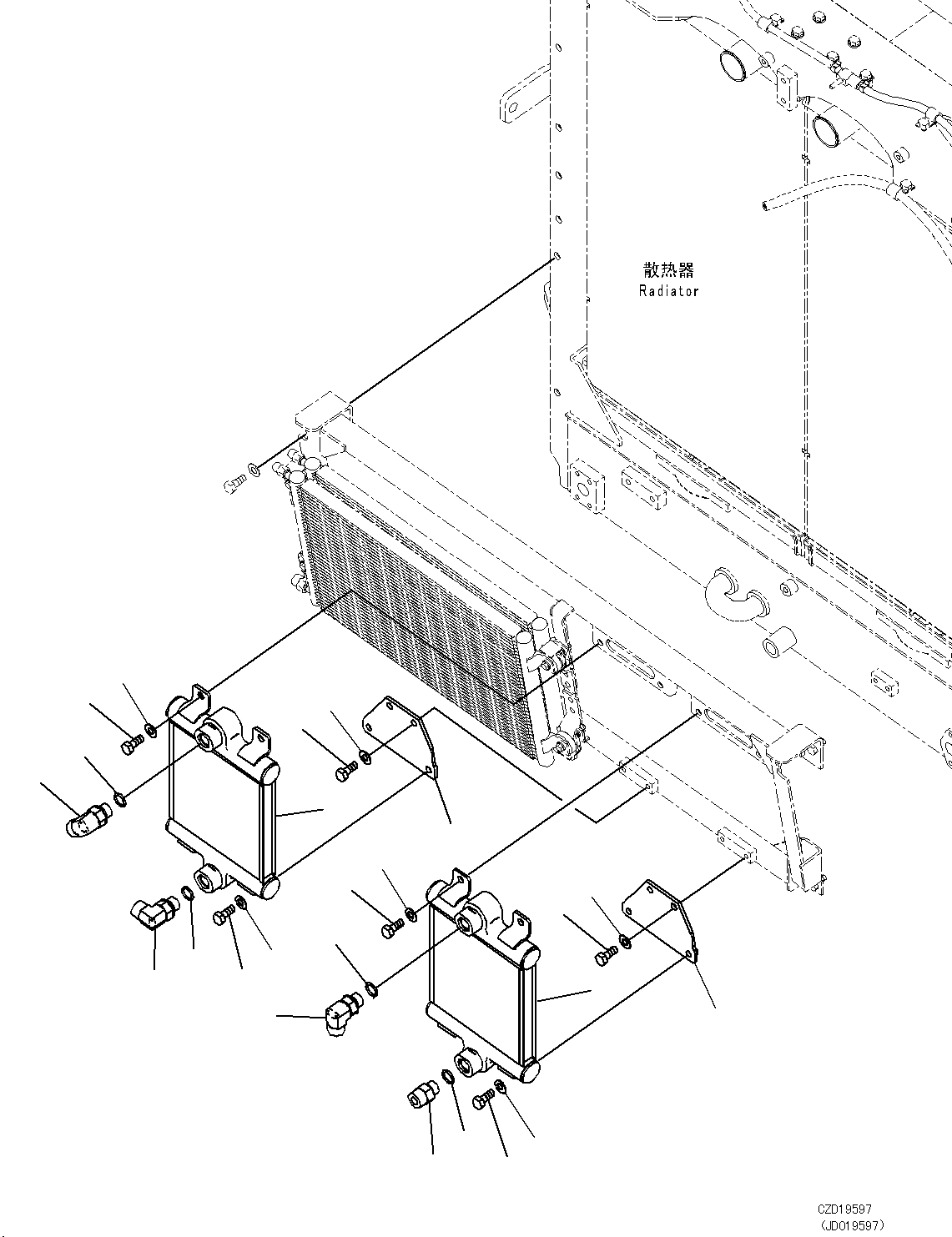 Radiator Assembly, For Brake Cooling System 425-03-31504 KOMATSU