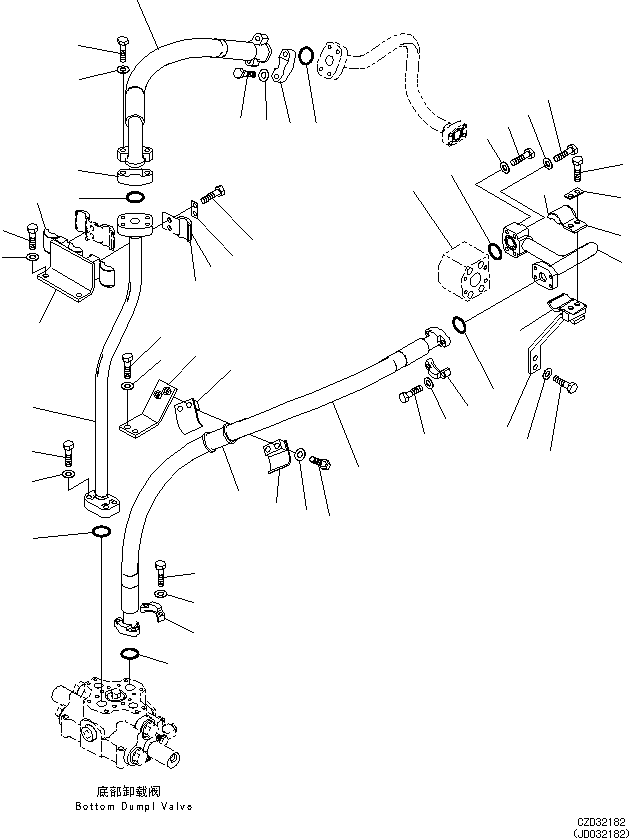 Шланг фланцевого типа 07084-012A8 KOMATSU