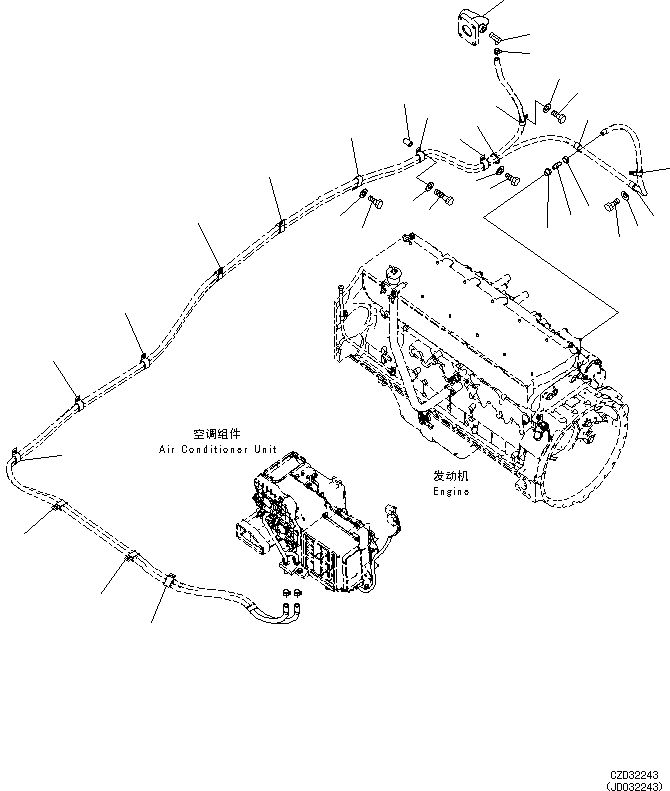 Tube(Cooling System,Radiator Piping) (21M-03-15142) KOMATSU