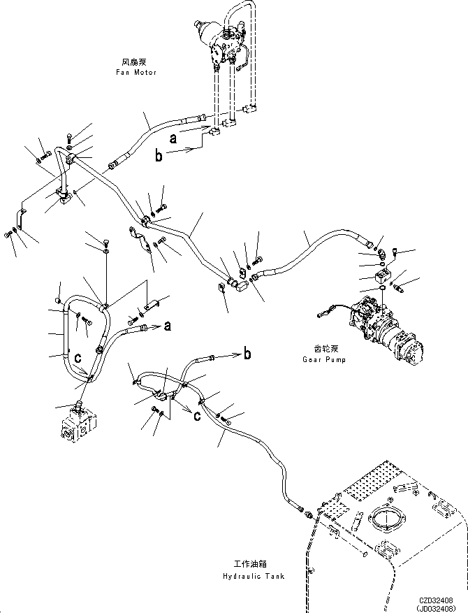 Elbow(Delivery Piping,PPC Piping) (02782-10628) KOMATSU