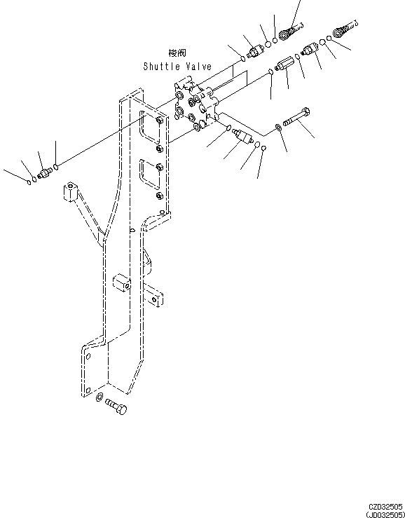 Hose(Proportional Pressure Control (PPC) Main Piping,Hose) (209-04-77630) KOMATSU