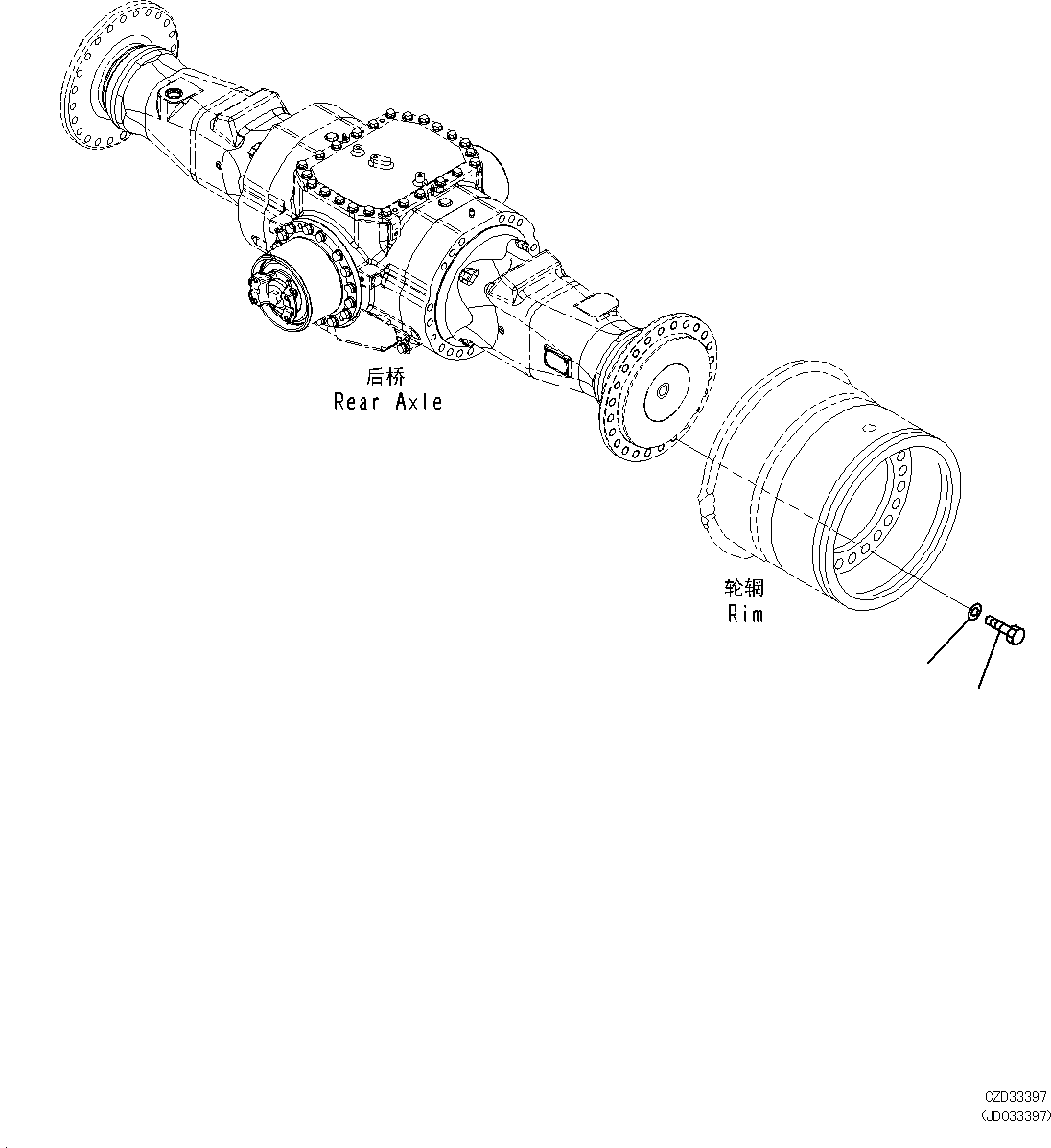 Axle Assembly, Limited Slip Differential 421-23-30083 KOMATSU