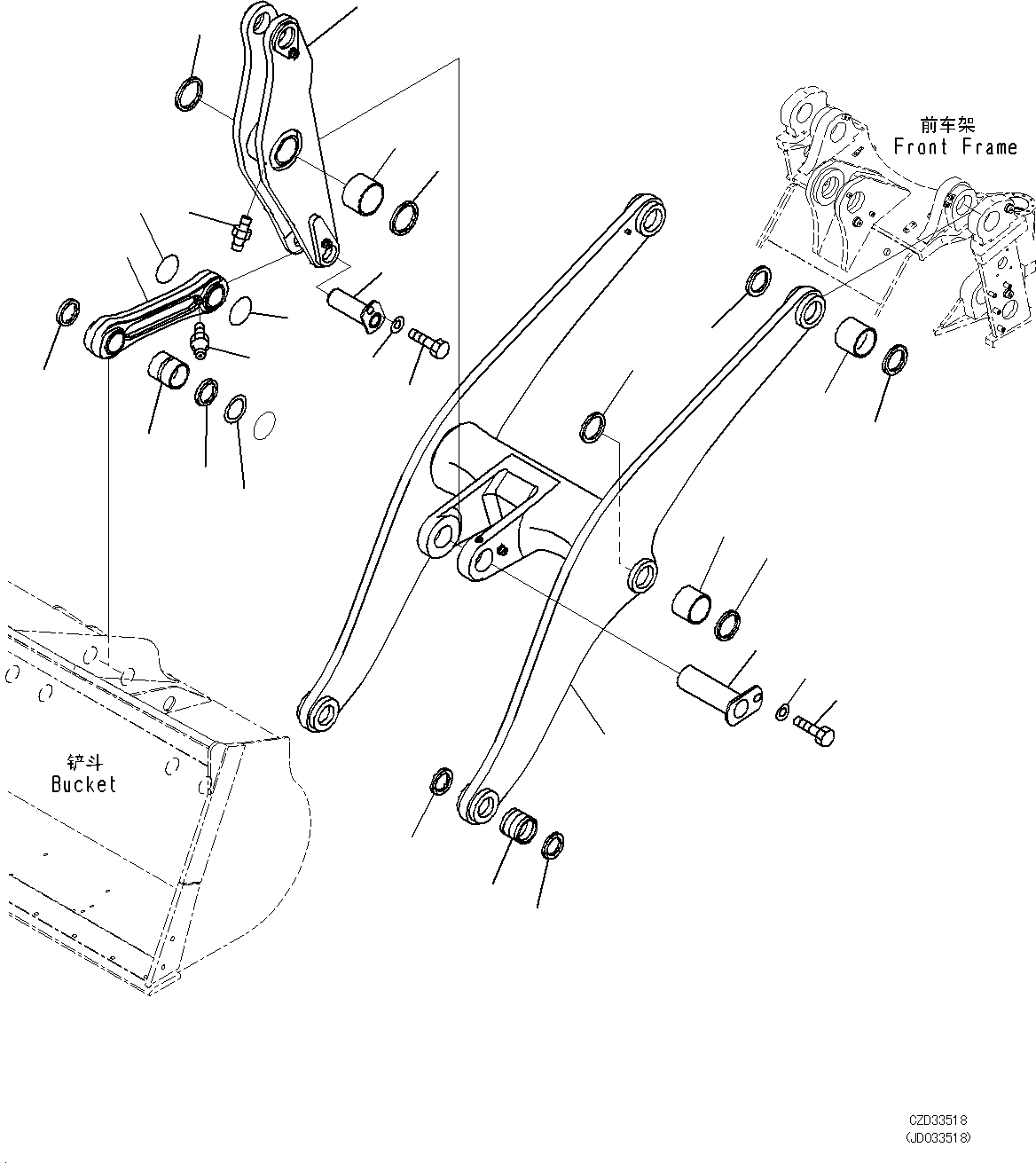 BELL CRANK ASSEMBLY 421-S95-D200 KOMATSU
