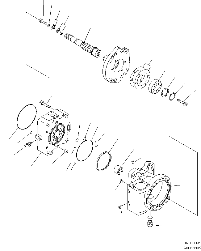 Case Assembly, Rear (708-2L-04960) KOMATSU