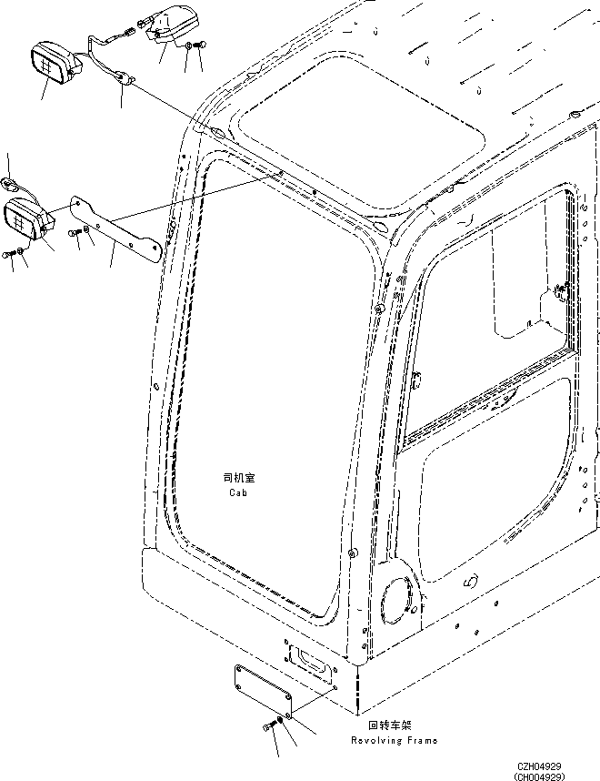 Фонарь 209-54-44310 KOMATSU