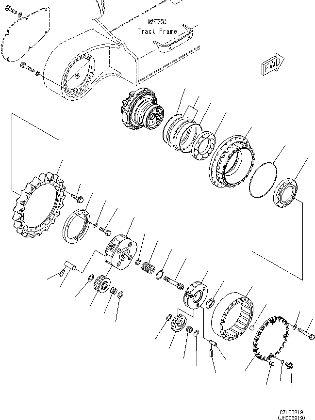 Бортовой редуктор в сборе 207-27-00890 KOMATSU