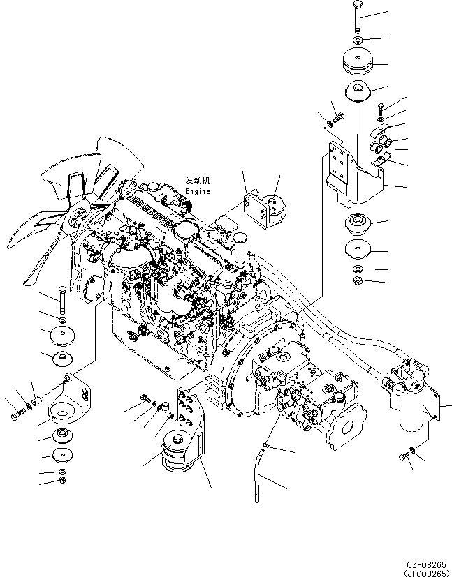 Bracket(Side Cover L.H.) (207-54-76161) KOMATSU