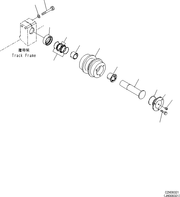 CARRIER ROLLER ASSEMBLY 207-30-D0620 KOMATSU