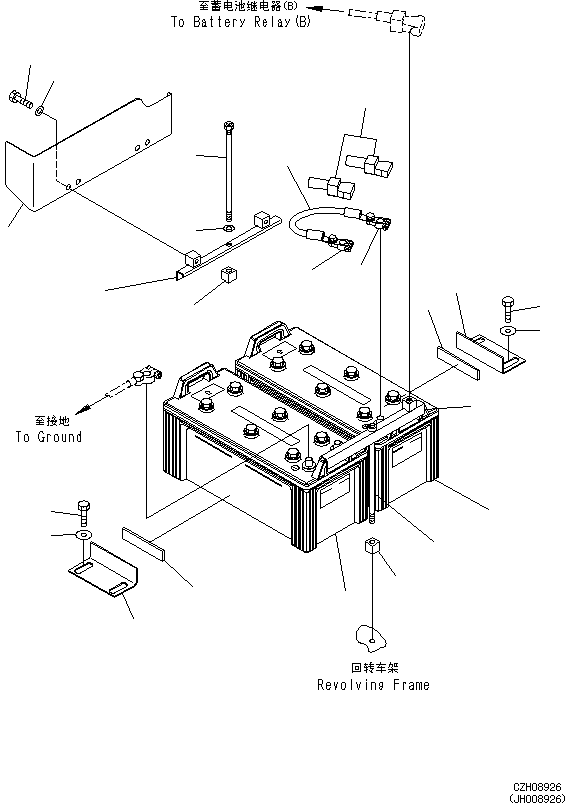 BATTERY, , (195G51) 207-06-D1280 KOMATSU