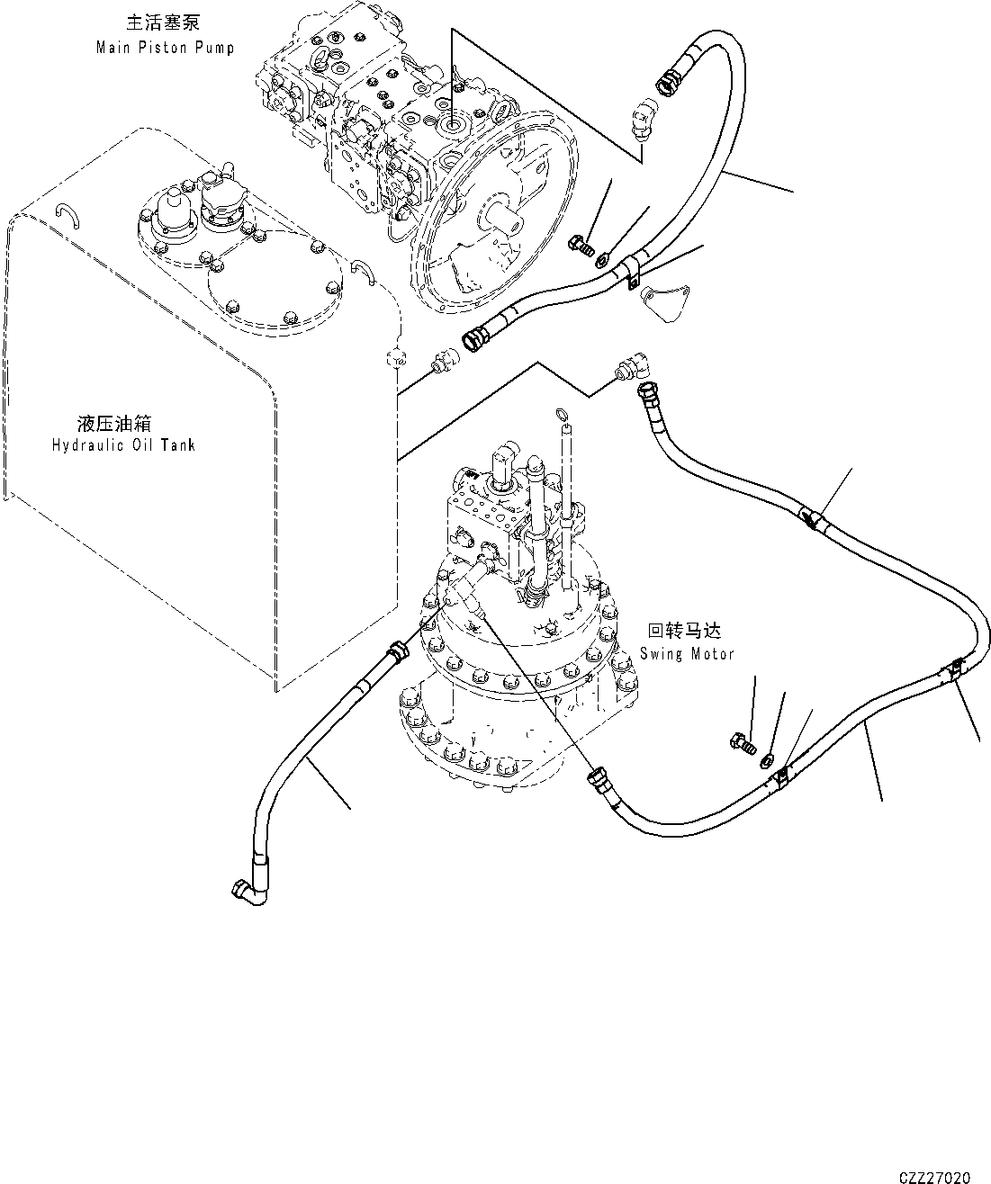 Шланг 206-62-26240 KOMATSU