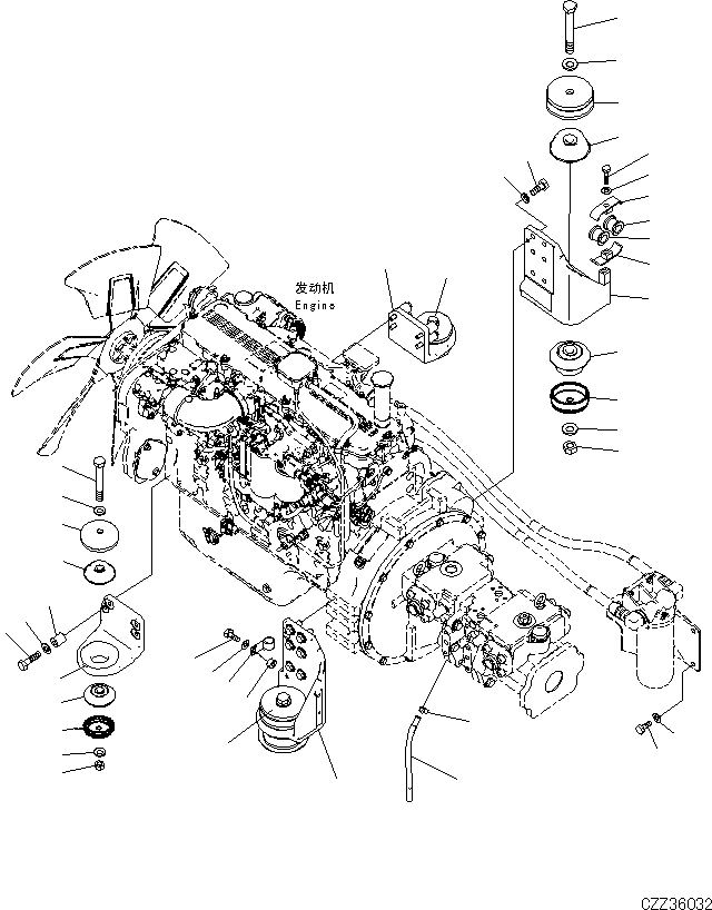 Кронштейн 207-01-D5110 KOMATSU