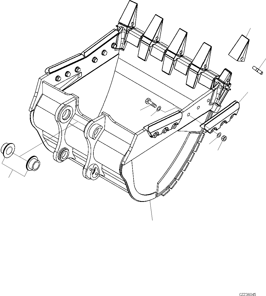 BUCKET G. 77B-934-6AT2 KOMATSU