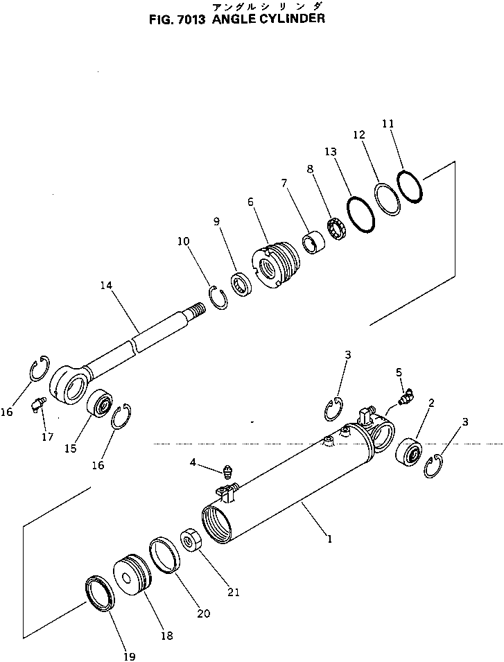 CYLINDER ASS'Y,ANGLE 114-63-02031 KOMATSU