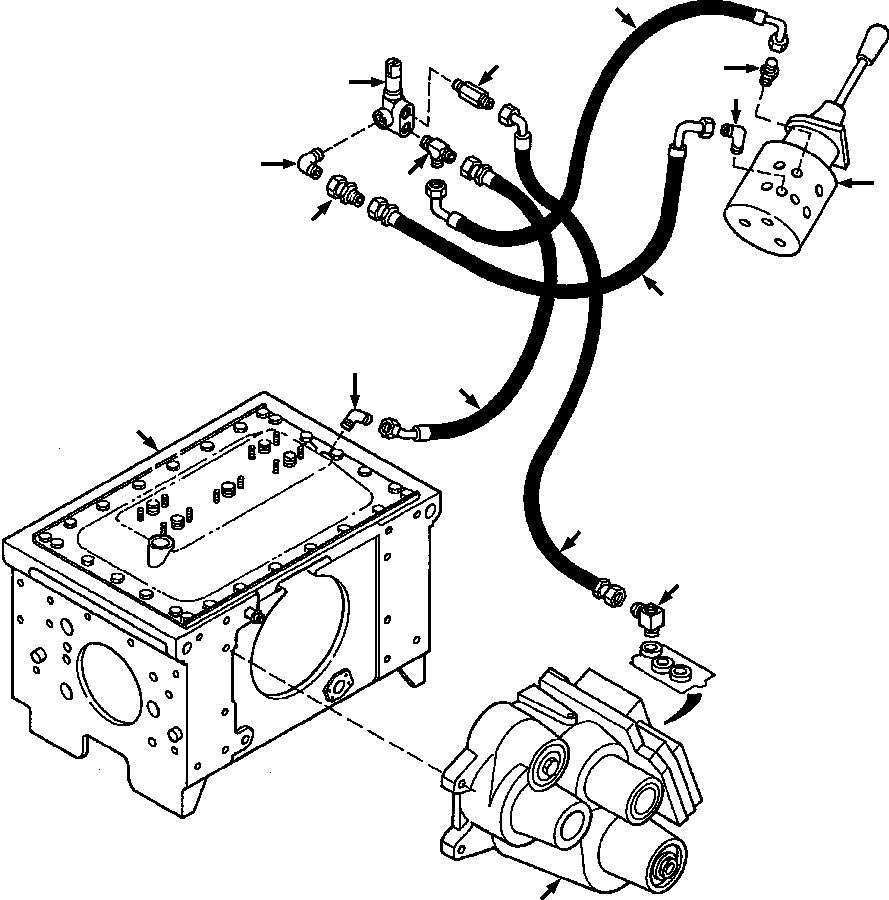 HOSE, NEUTRAL VALVE TO STEERING VALVE 1306 591 H1 KOMATSU